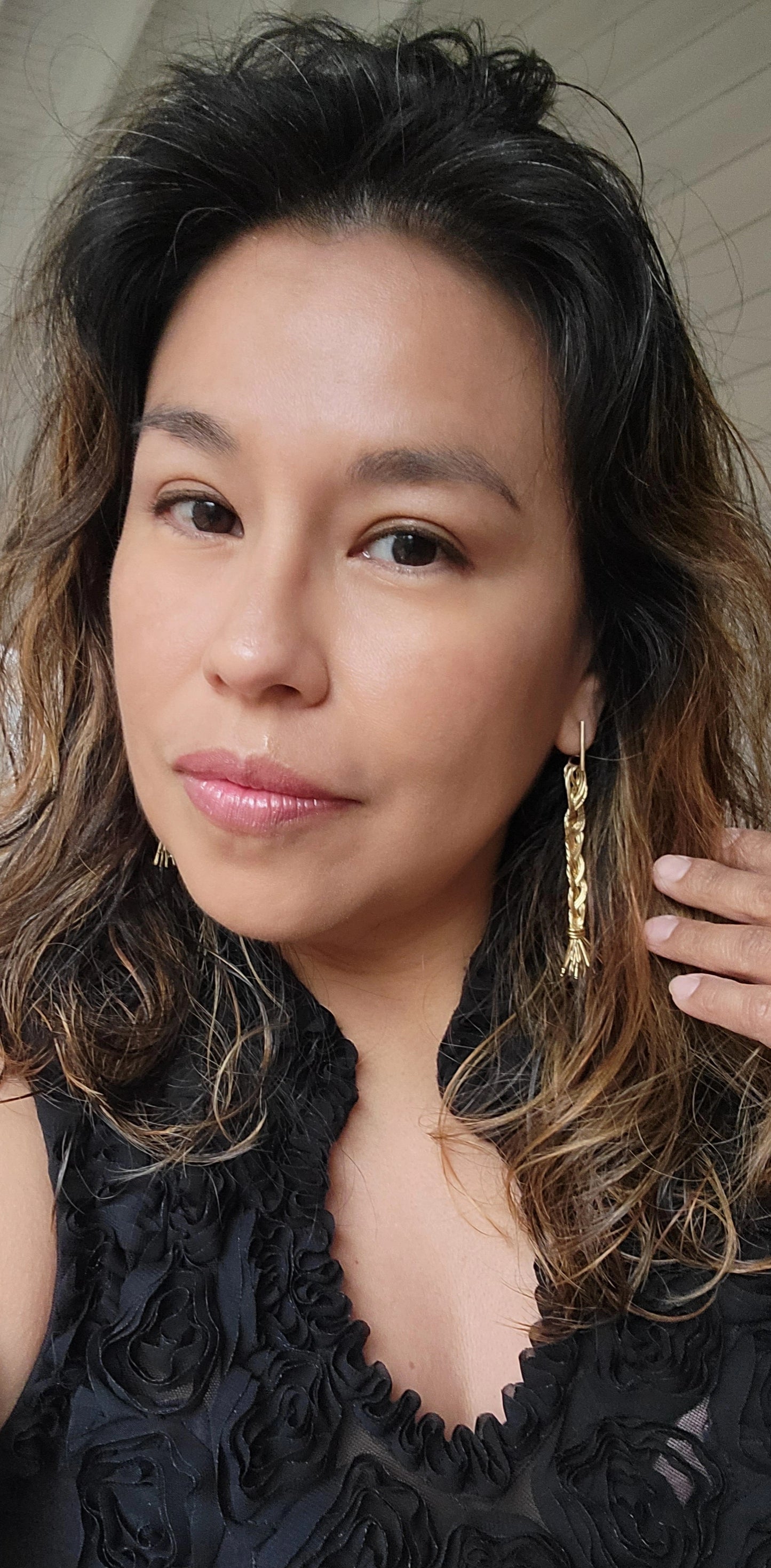 Earring shown from side view