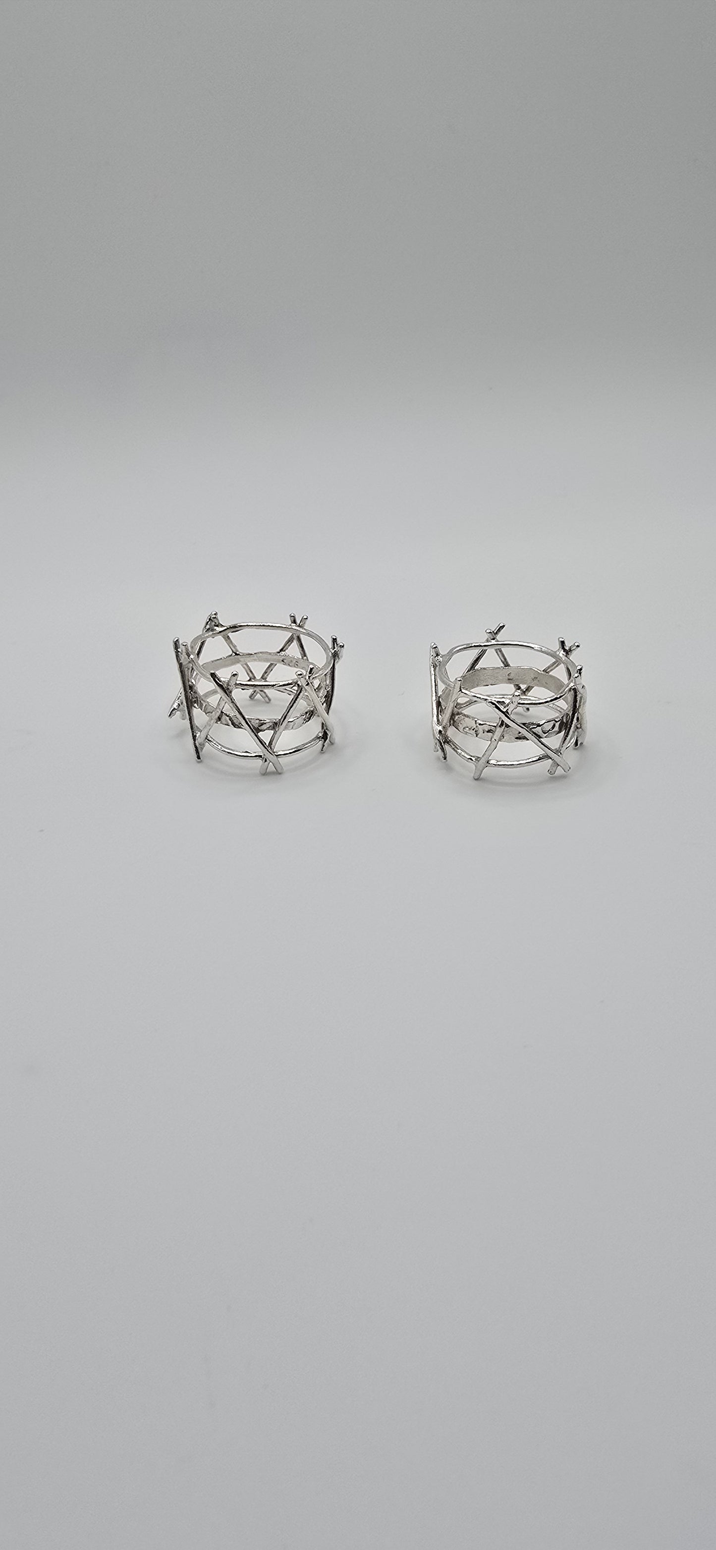 X Ring in sterling silver