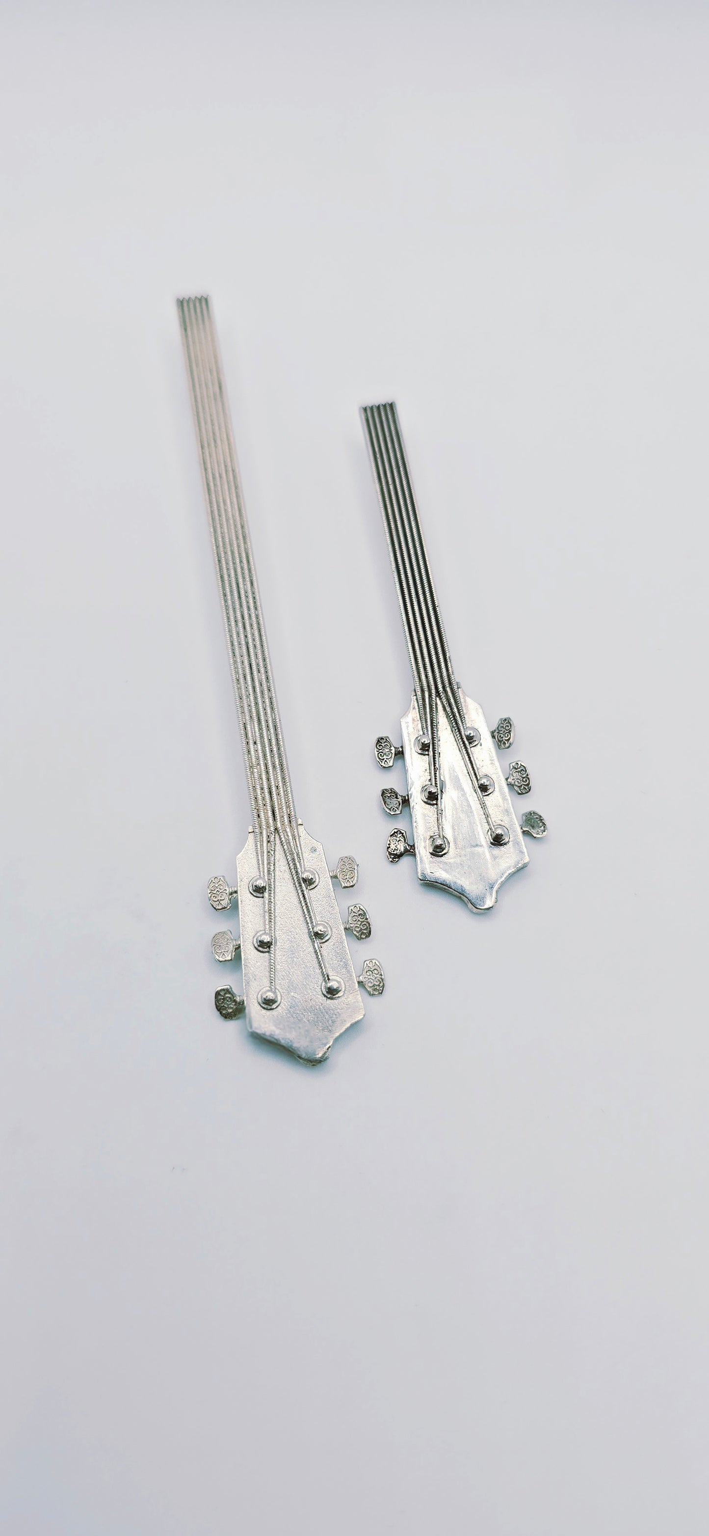 Guitar Pendant in Sterling Silver