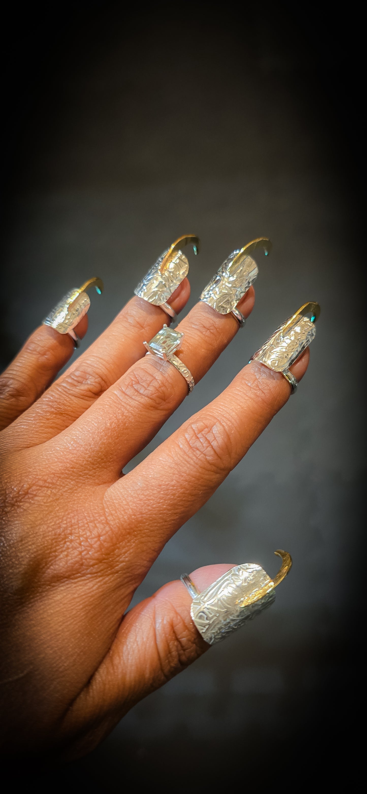 Claw Nail Ring in Sterling Silver