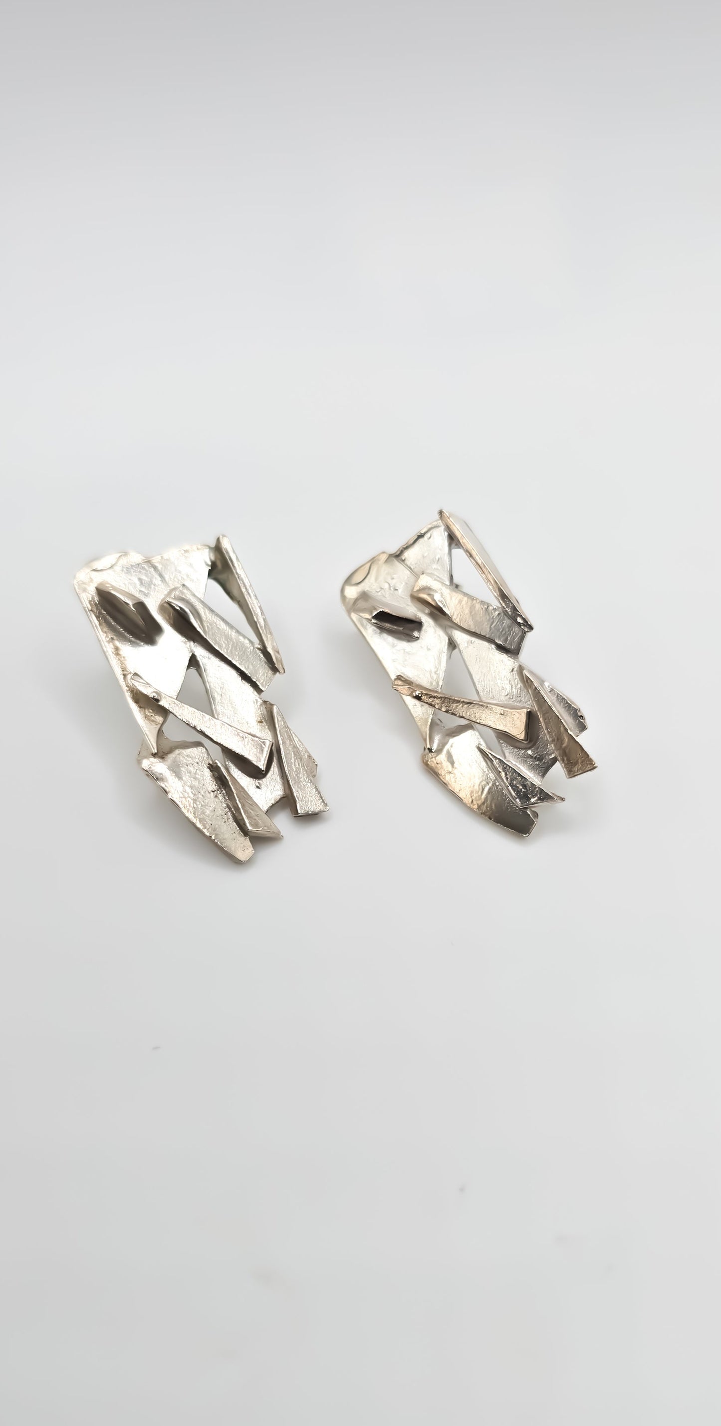 Shattered Earrings in Sterling Silver