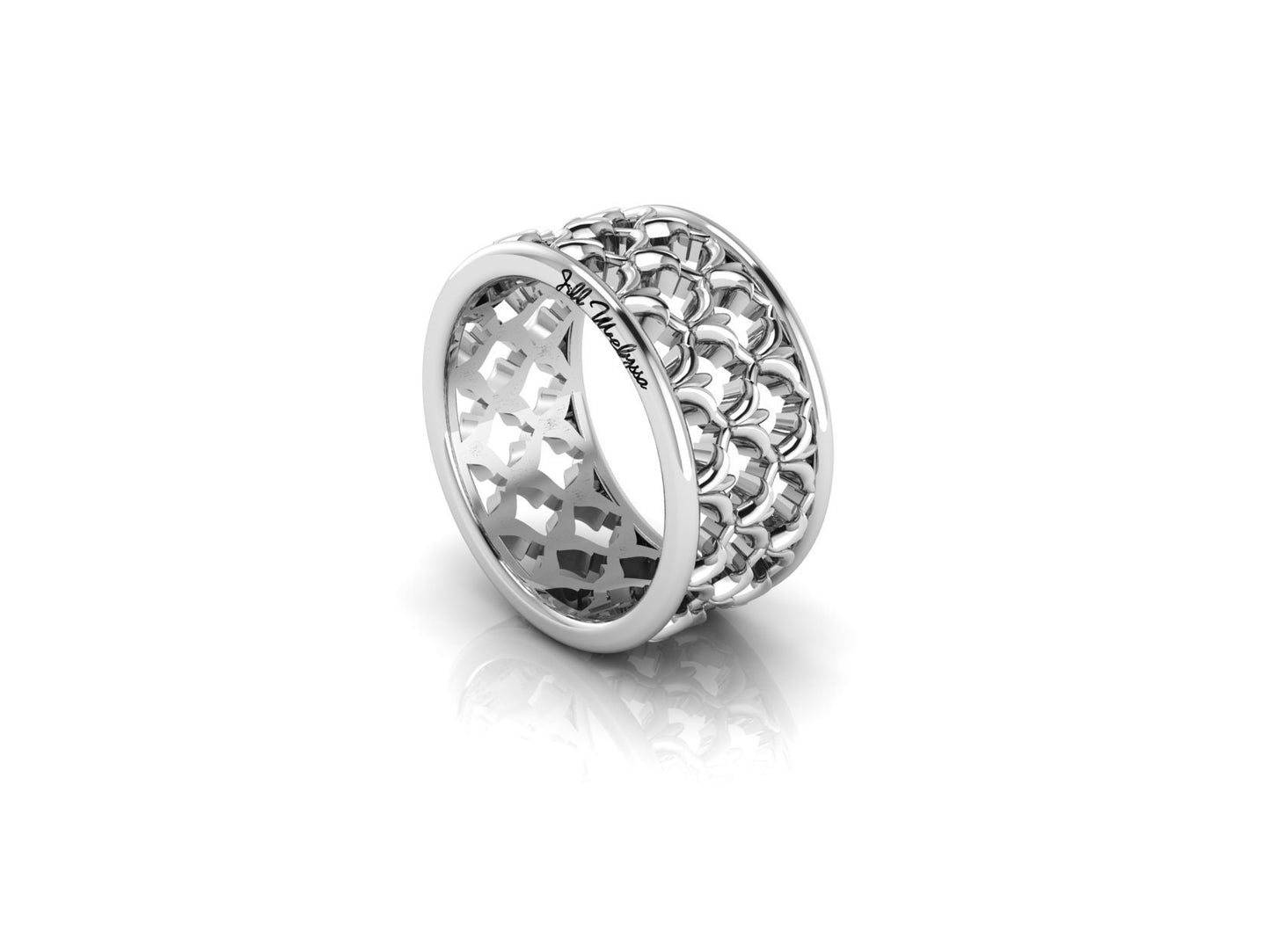 La Fleur Window Grate Ring in Sterling