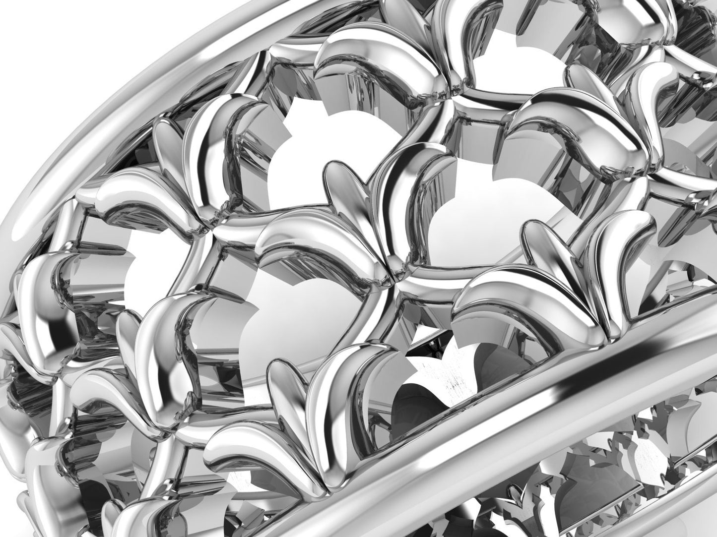 La Fleur Window Grate Ring in Sterling