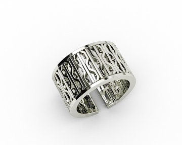New York City Subway Grate Adjustable Ring in Sterling Silver