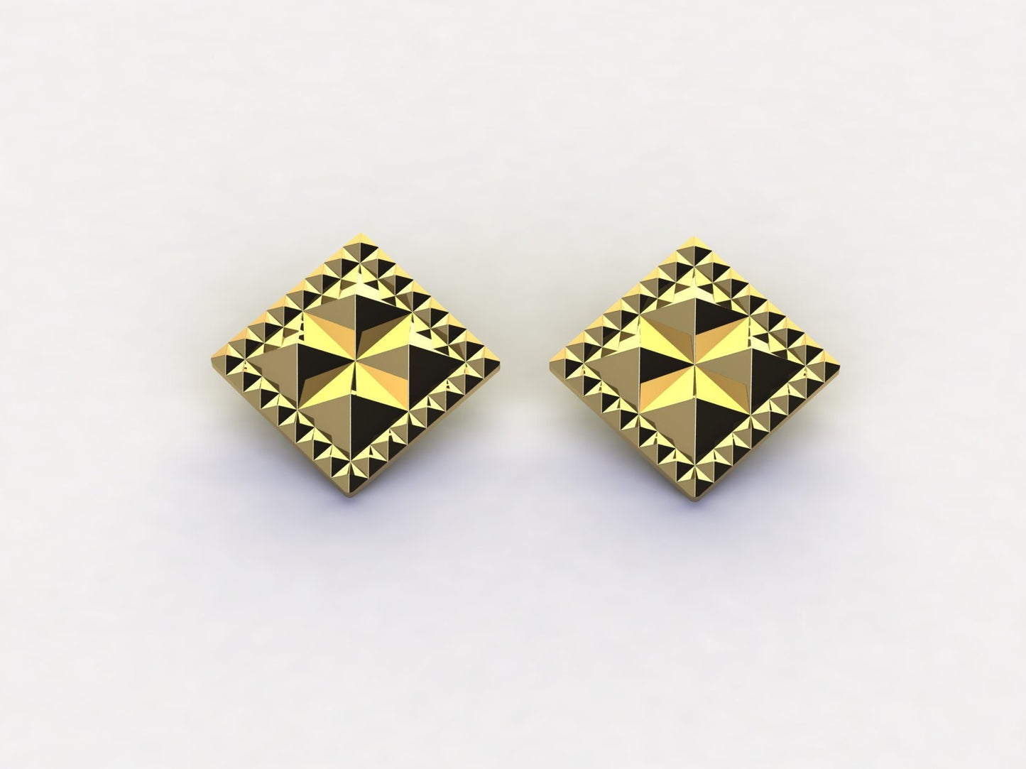 Studded Earrings in 24kt/ Sterling Silver
