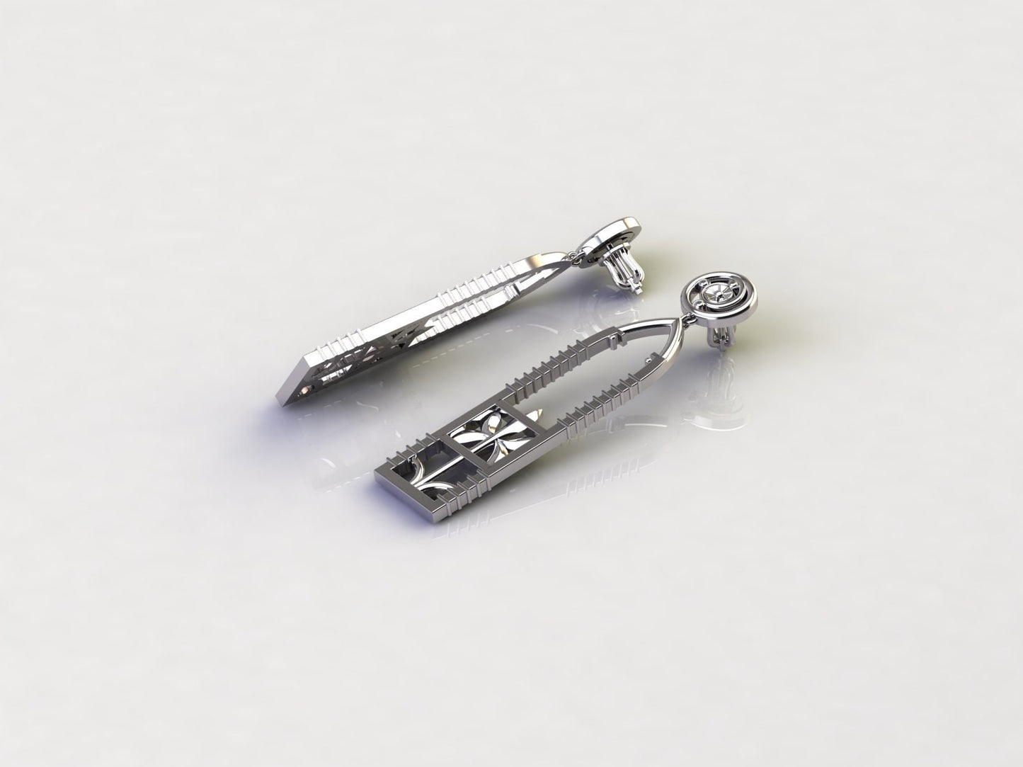 Ironwork Fence Earrings in Sterling Silver