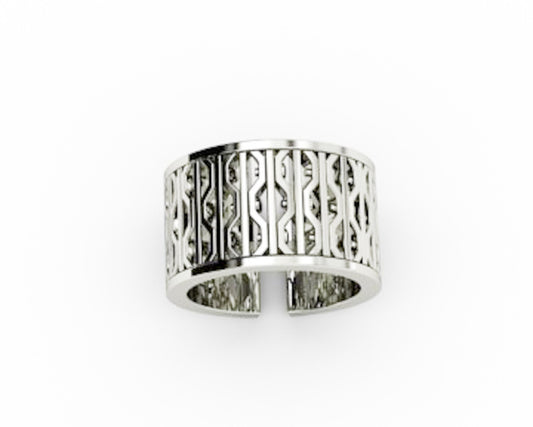 New York City Subway Grate Adjustable Ring in Sterling Silver