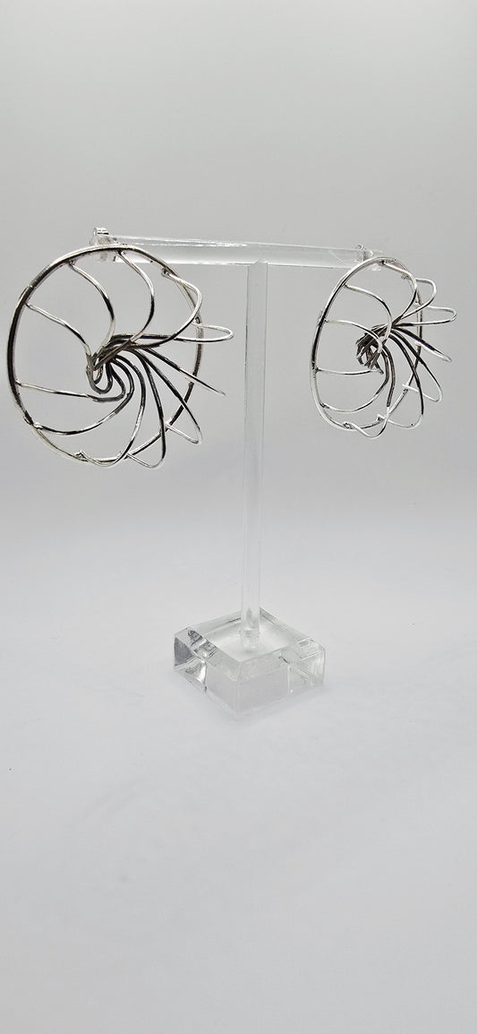 Vortex Earrings in Sterling Silver