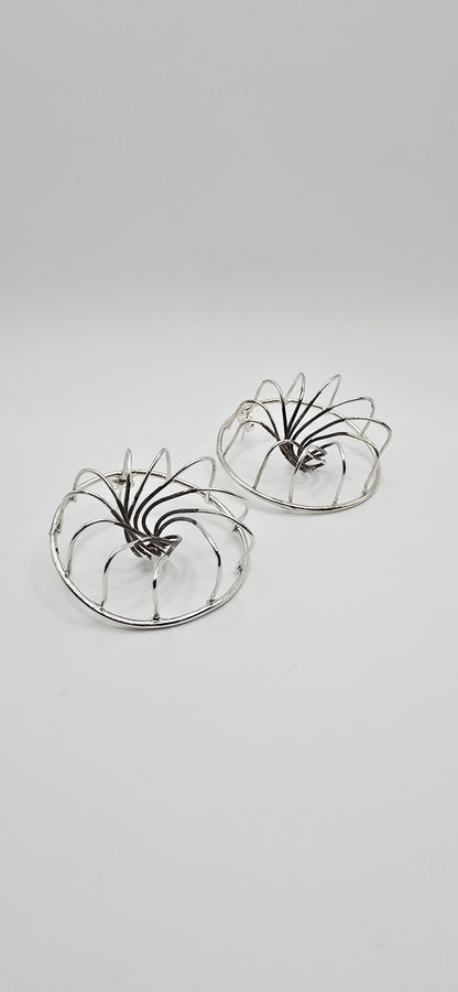 Vortex Earrings in Sterling Silver
