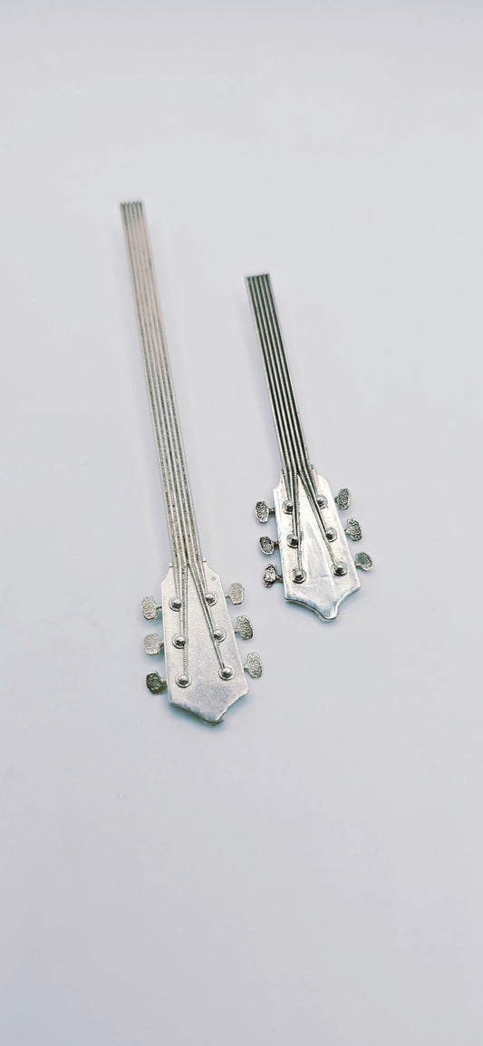 Guitar Pendant in Sterling Silver