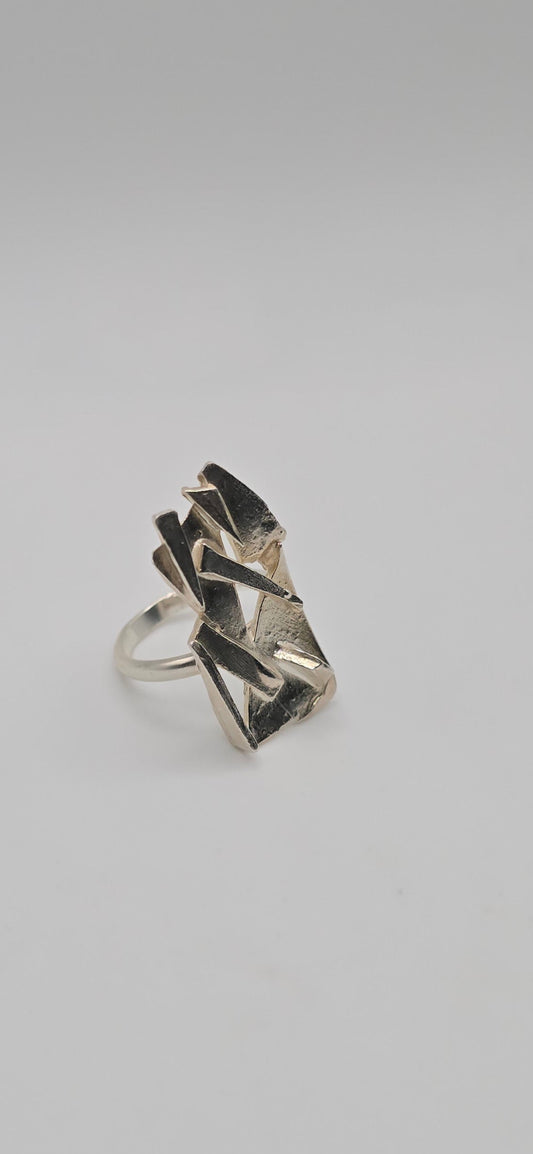 Shattered Ring in Sterling Silver