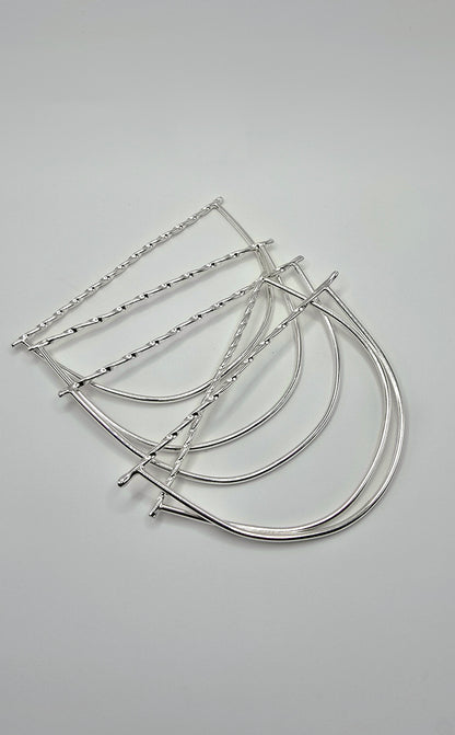 Hand Forged Twisted Bangle Bracelets Set of 3