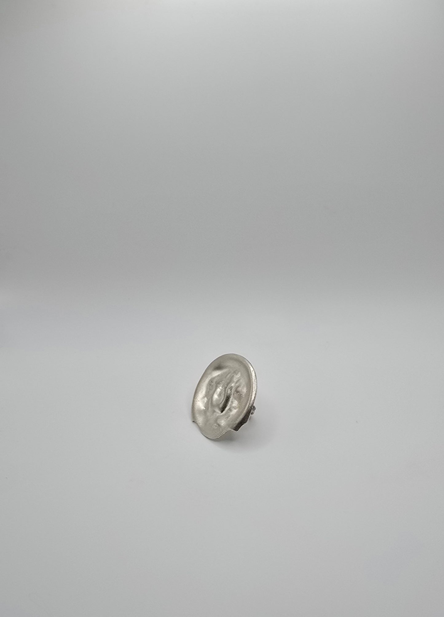 1905 Silver Spoon Ring- Textured & Sculptural Statement Jewelry- Under Impact Series