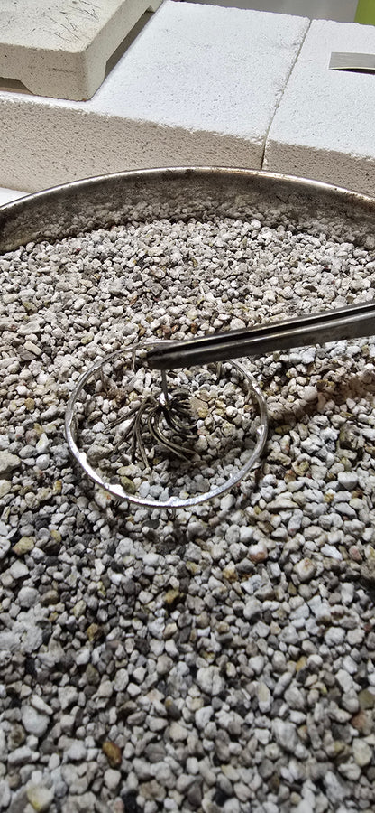 Vortex Wire Sculptural Brooch in Sterling Silver