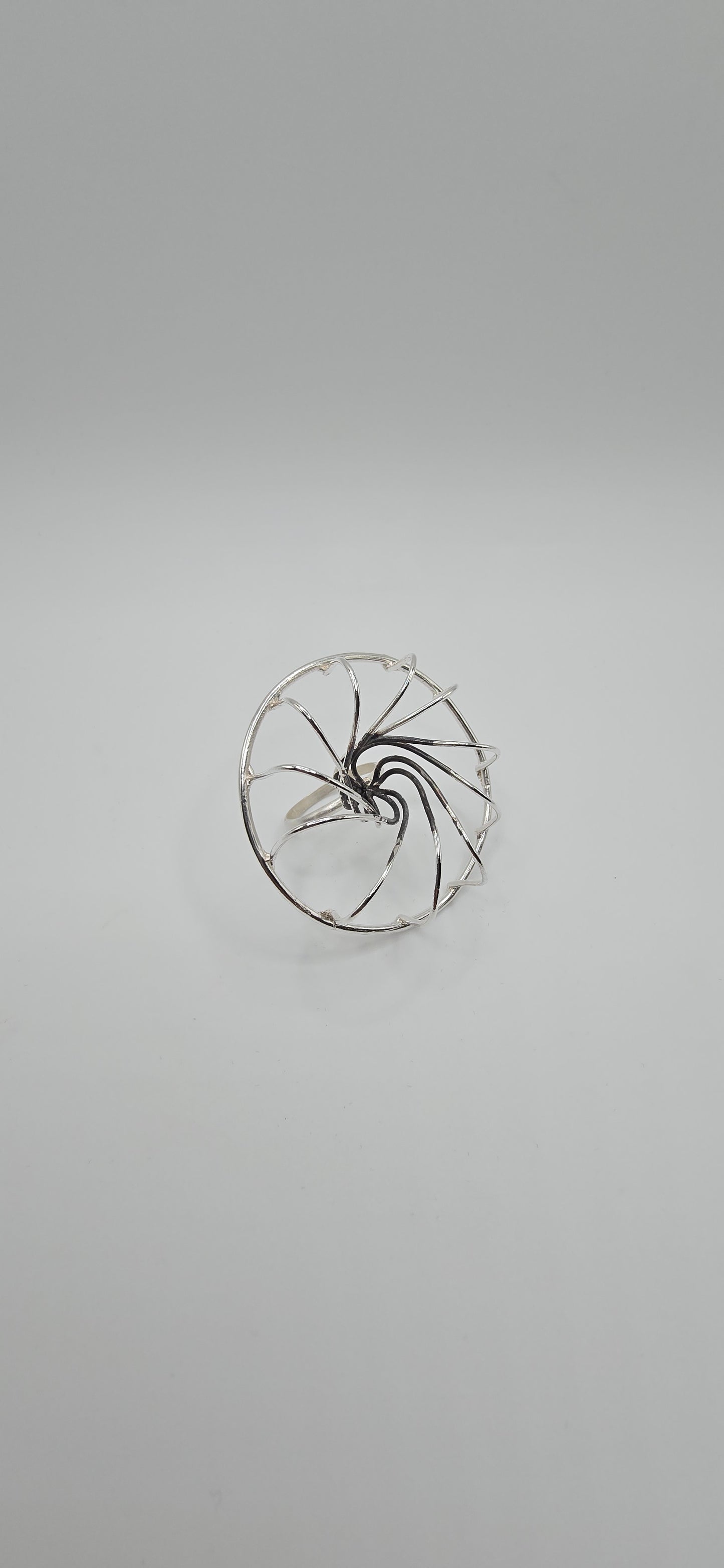 Vortex Wire Sculptural Ring in Sterling Silver