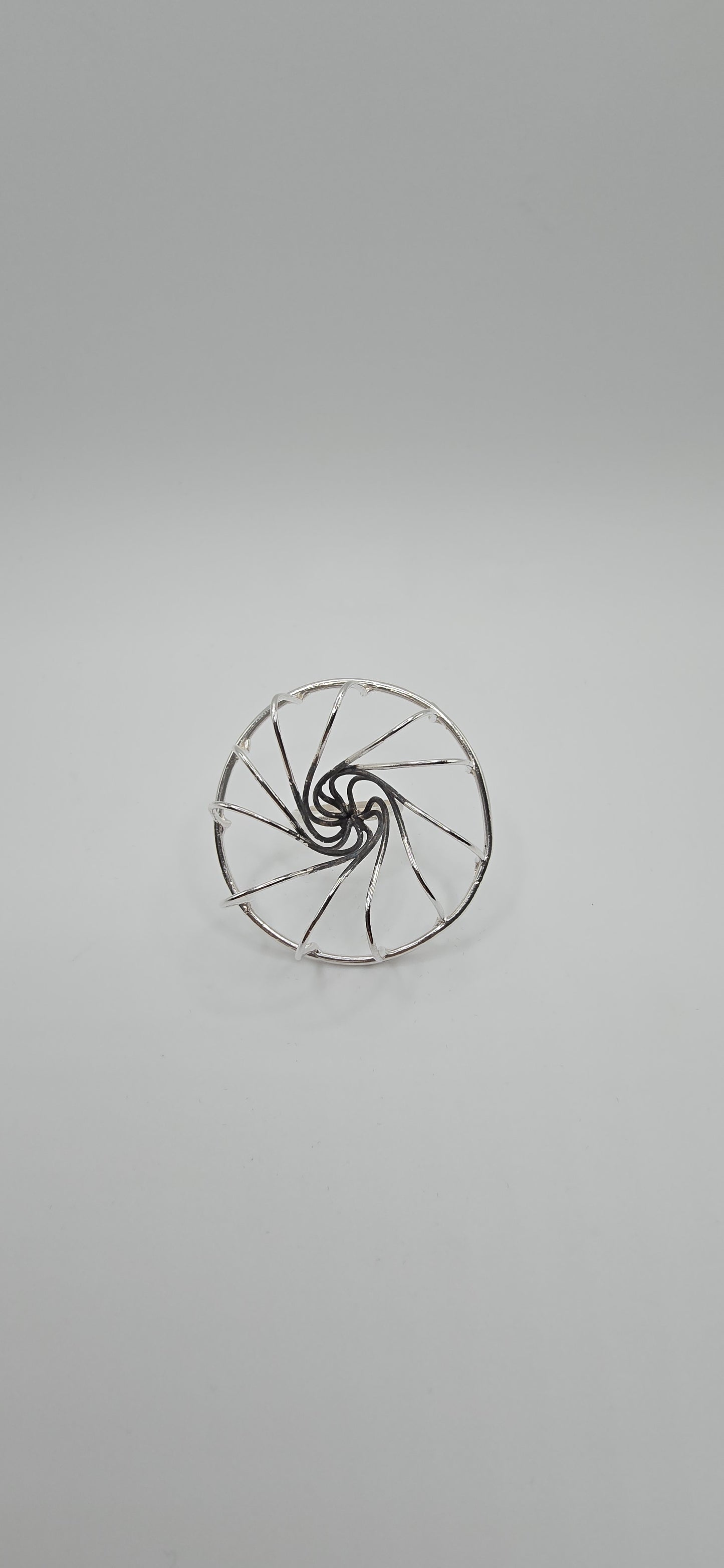 Vortex Wire Sculptural Ring in Sterling Silver