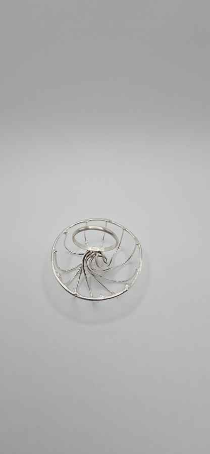 Vortex Wire Sculptural Ring in Sterling Silver