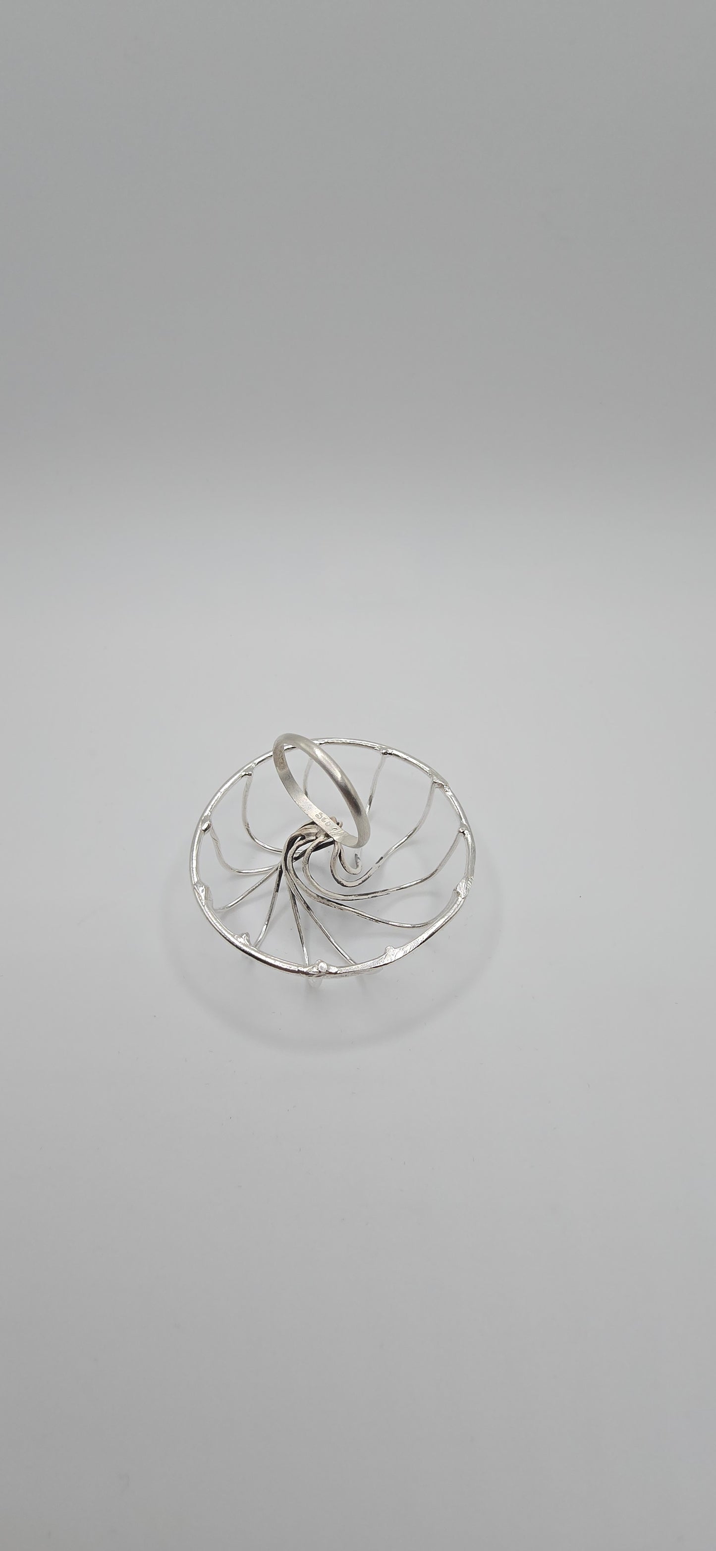 Vortex Wire Sculptural Ring in Sterling Silver