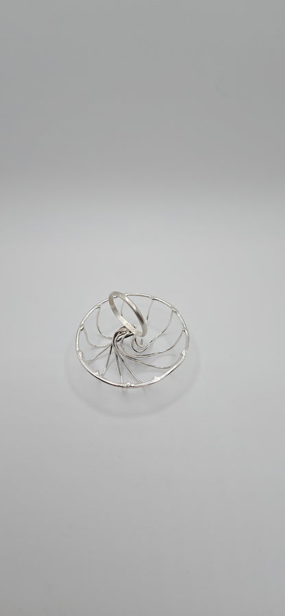 Vortex Wire Sculptural Ring in Sterling Silver