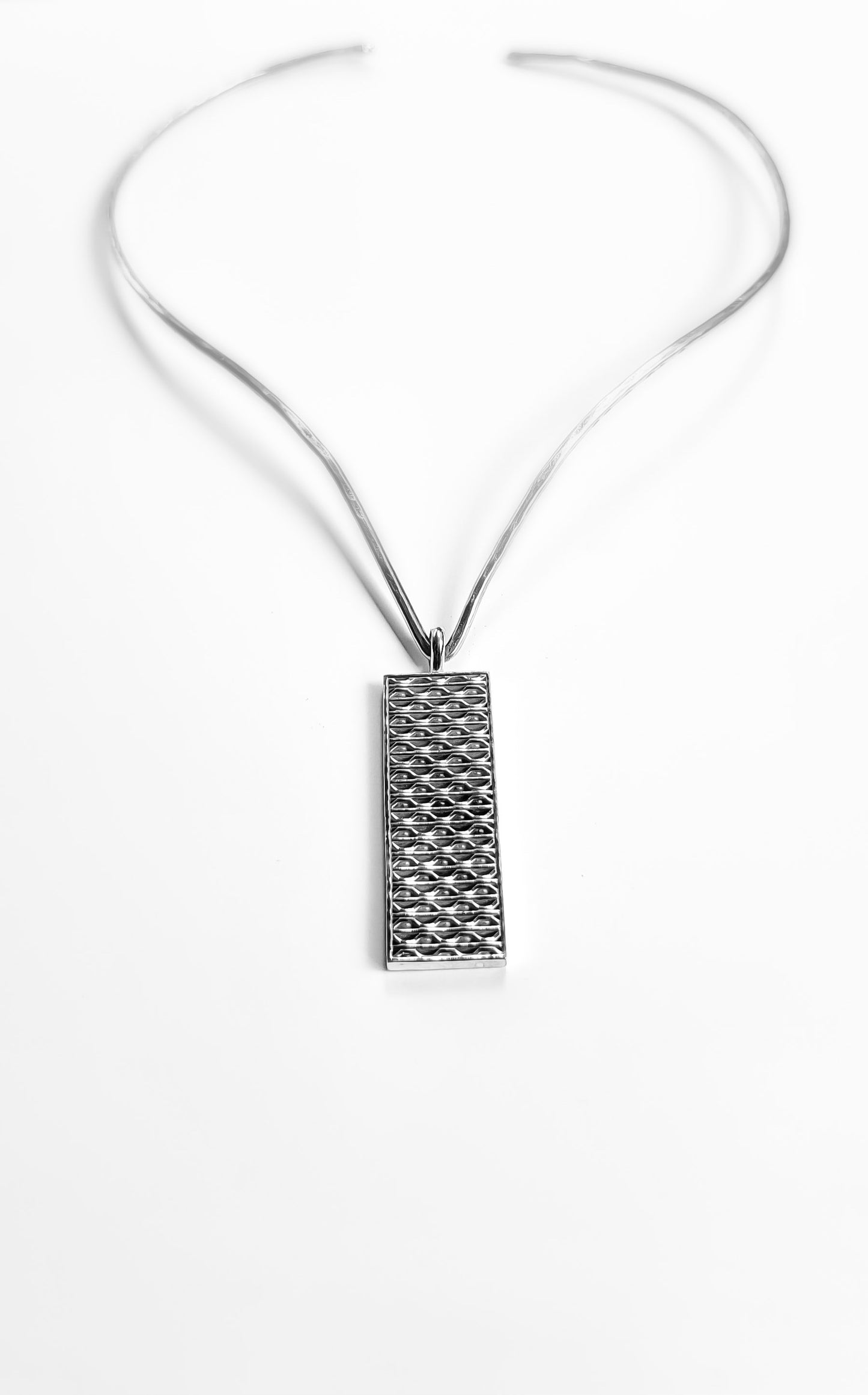 Sterling Silver NYC Subway grate pendent 