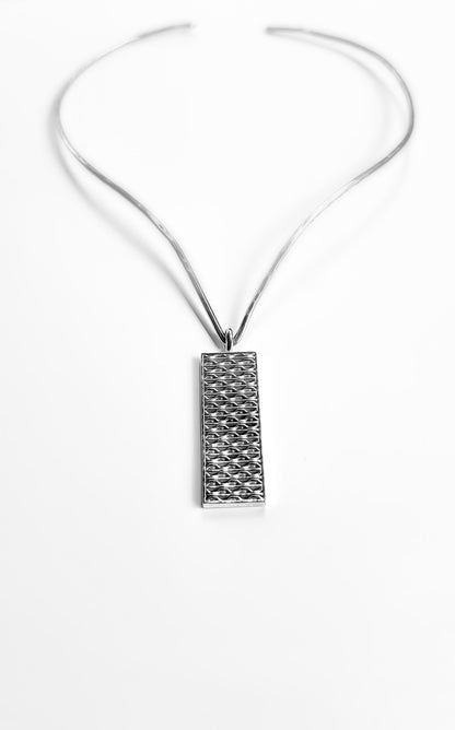 Sterling Silver NYC Subway grate pendent 