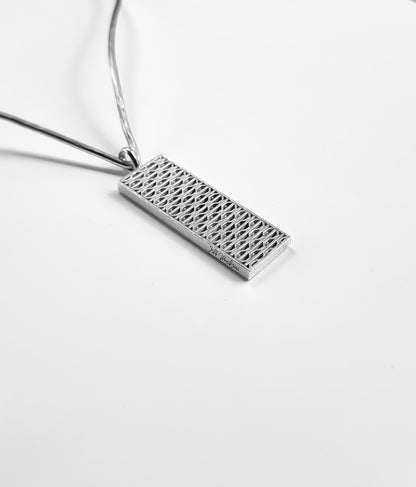 New York City Subway Grate Pendant in Sterling Silver