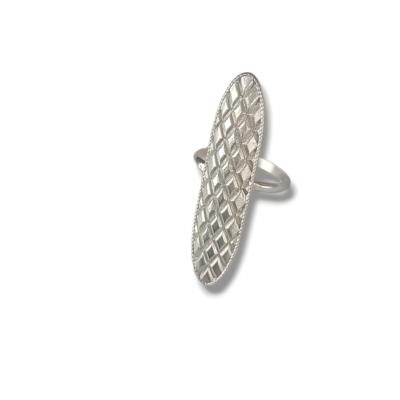 Quilted Ring in Sterling Silver