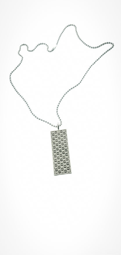 New York City Subway Grate Pendant in Sterling Silver