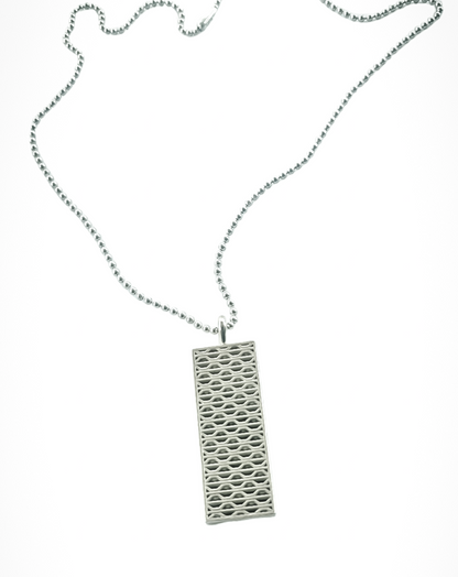 New York City Subway Grate Pendant in Sterling Silver