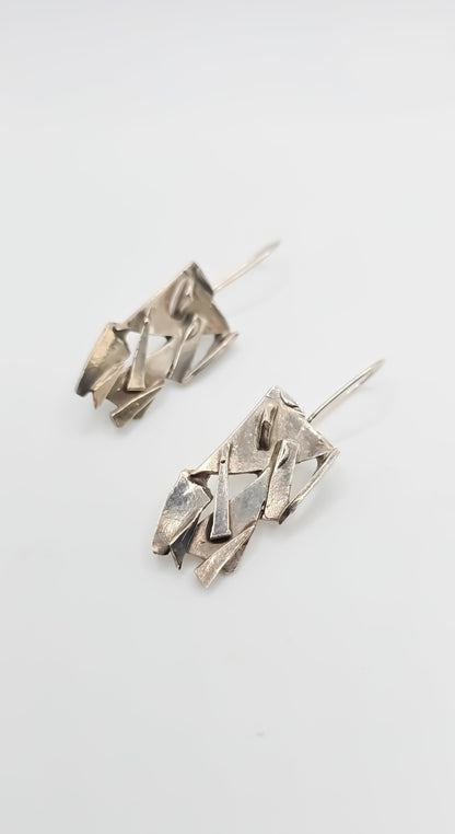 Shattered Earrings in Sterling Silver