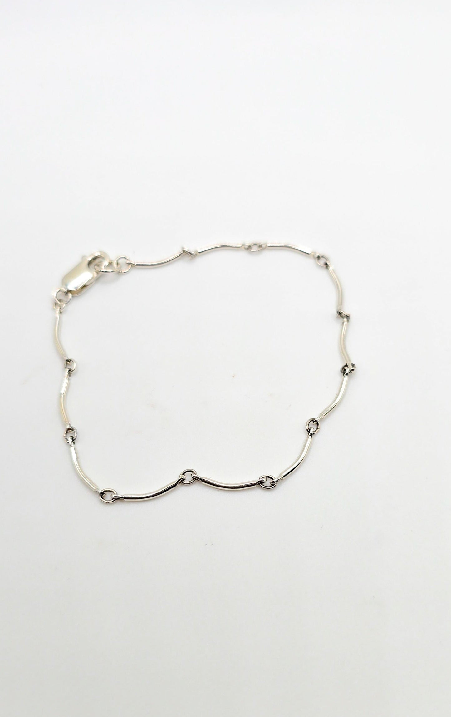Wave Link Bracelet in Sterling Silver