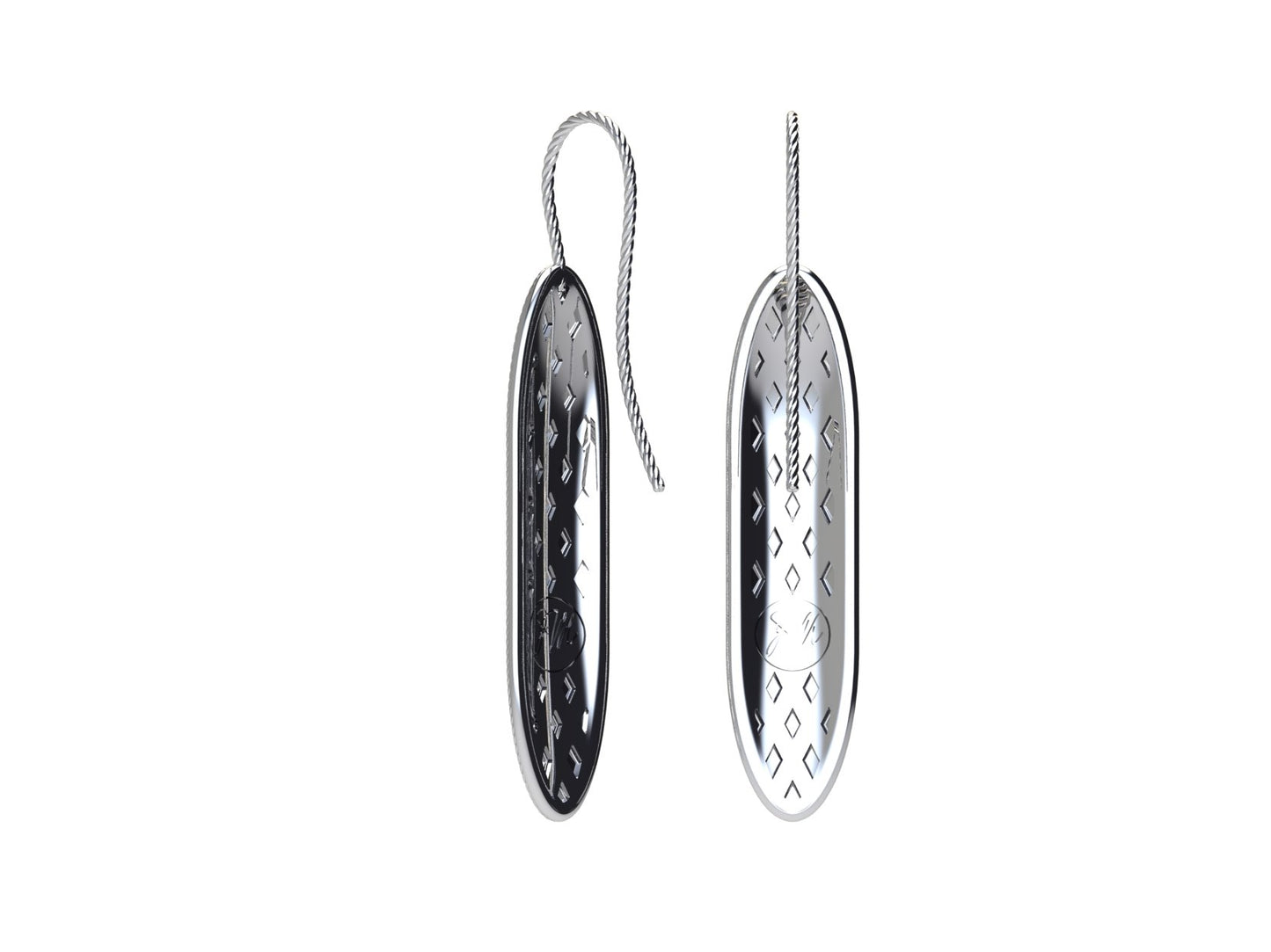 Quilted Earrings in Sterling Silver