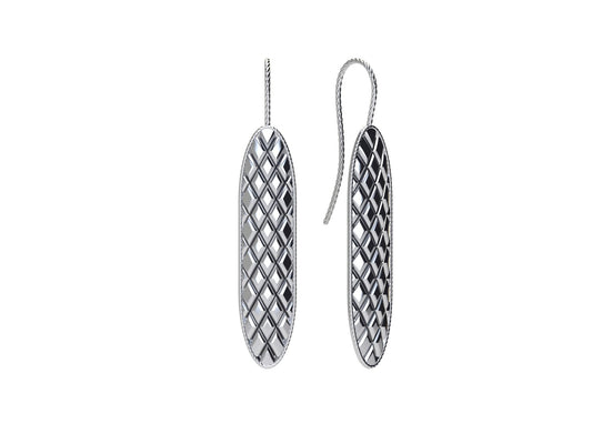 Quilted Earrings in Sterling Silver