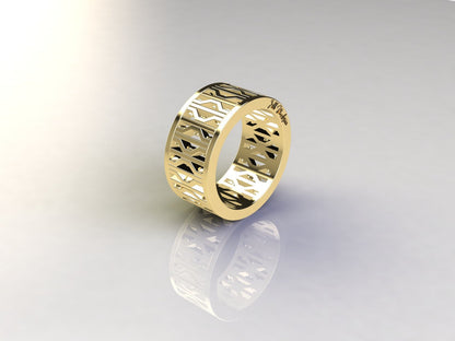 Marilyn Monroe 24k Gold Subway Grate Ring