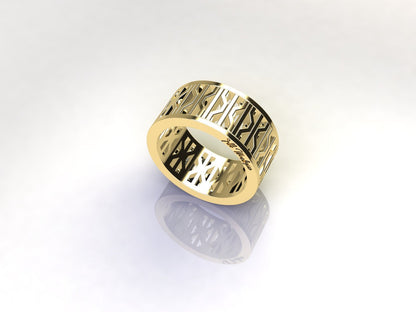 Marilyn Monroe 24k Gold Subway Grate Ring