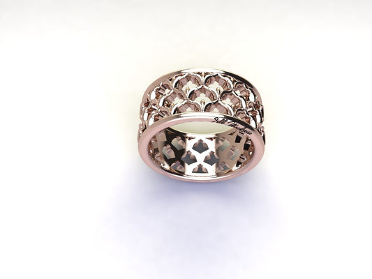 La Fleur Window Grate Gold Ring, 9.75mm