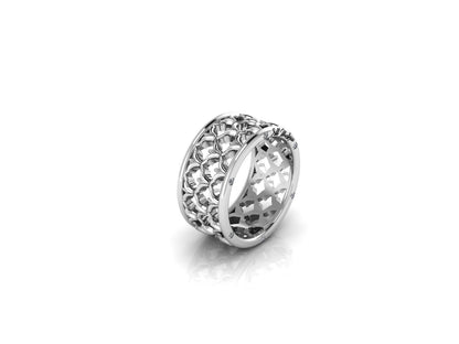 La Fleur Window Grate Ring, 9.75mm with Stones
