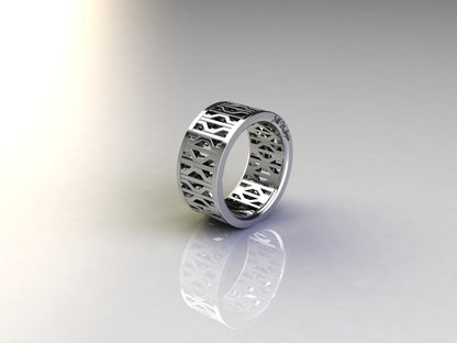 New York City Subway Grate Ring in Sterling Silver