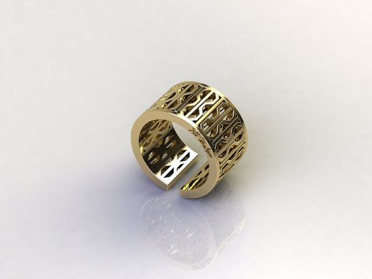 Marilyn Monroe 24k Gold Subway Grate Adjustable Ring