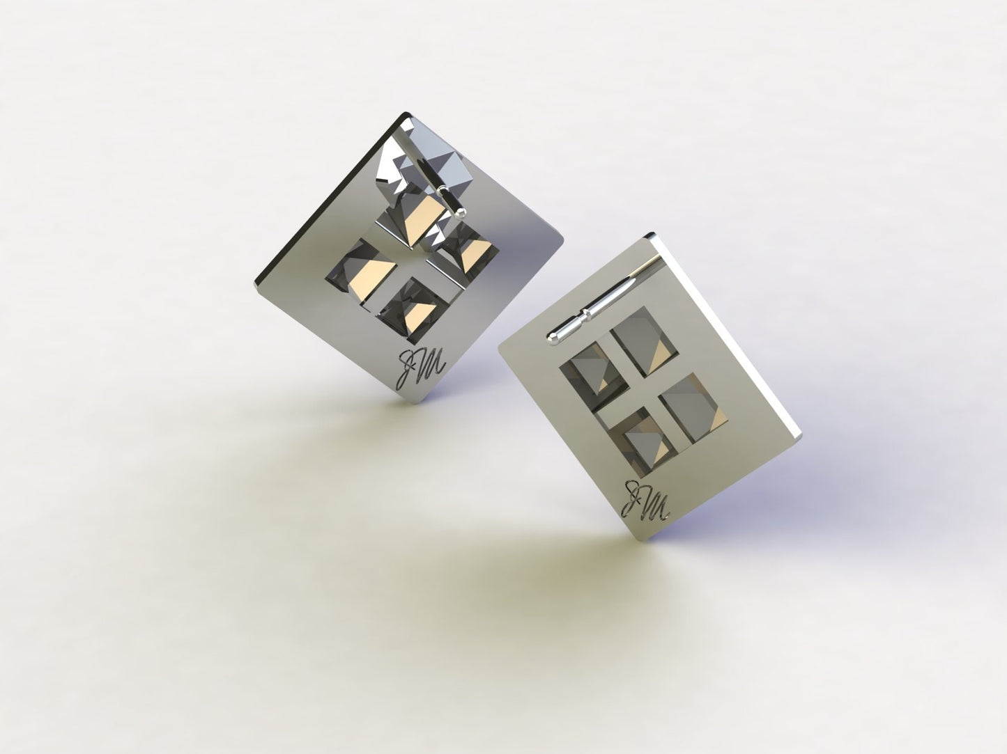 Studded Earrings in Sterling Silver