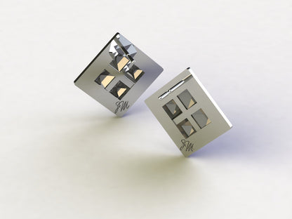 Studded Earrings in Sterling Silver