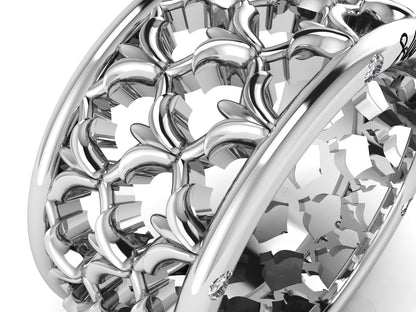 La Fleur Window Grate Ring, 9.75mm with Stones