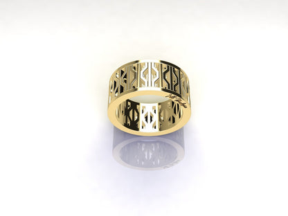 Marilyn Monroe 24k Gold Subway Grate Ring