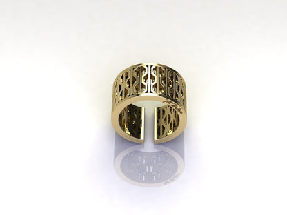 Marilyn Monroe 24k Gold Subway Grate Adjustable Ring
